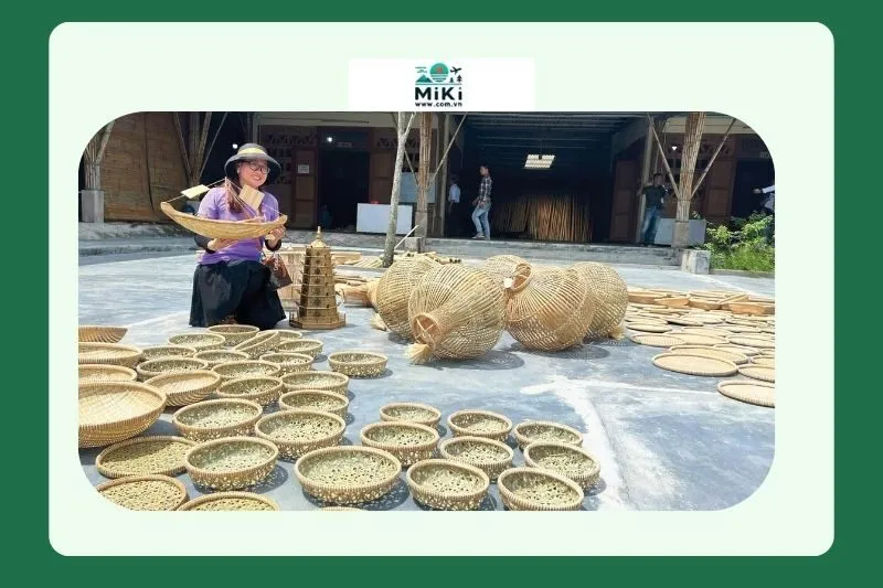Cách tham gia nghề đan mây tre ở Lan Đình