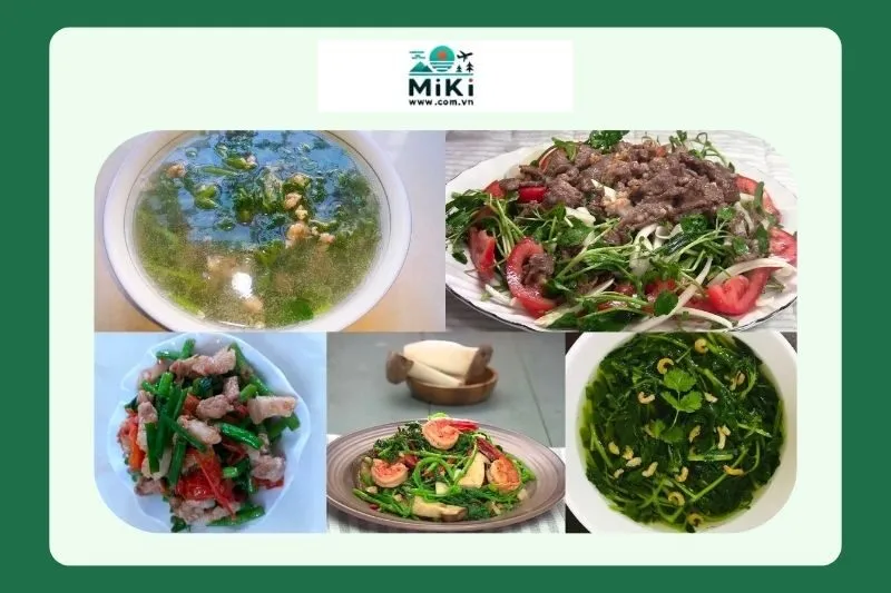 Các món ăn từ rau xà lách xoong